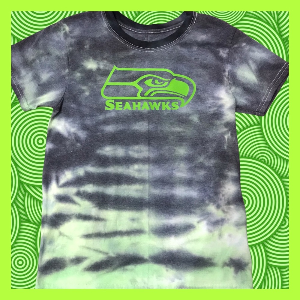 Handmade Tie Dye Seahawks TShirt